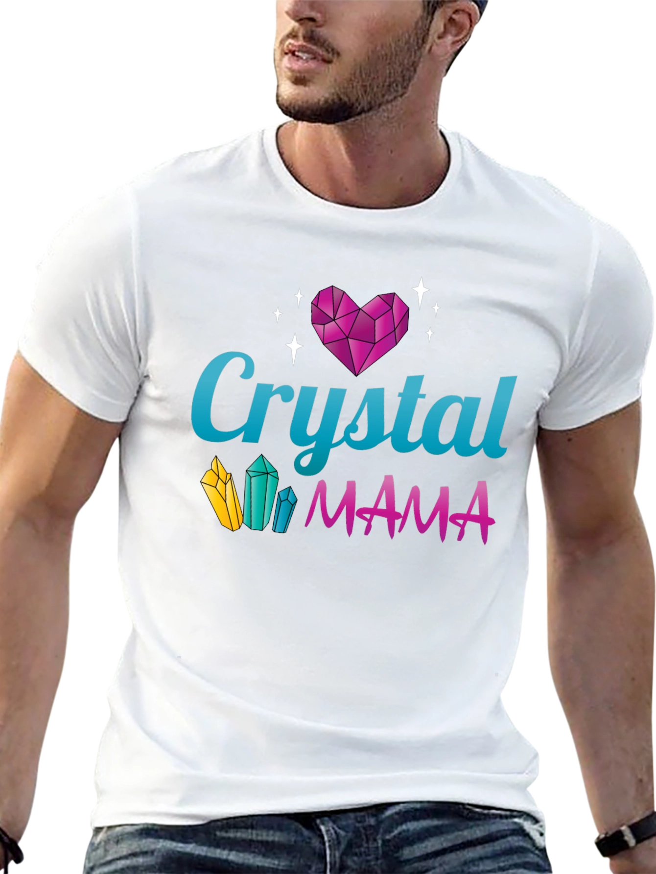 Crystal Mama Graphic Tee - Trendy Mom Shirt