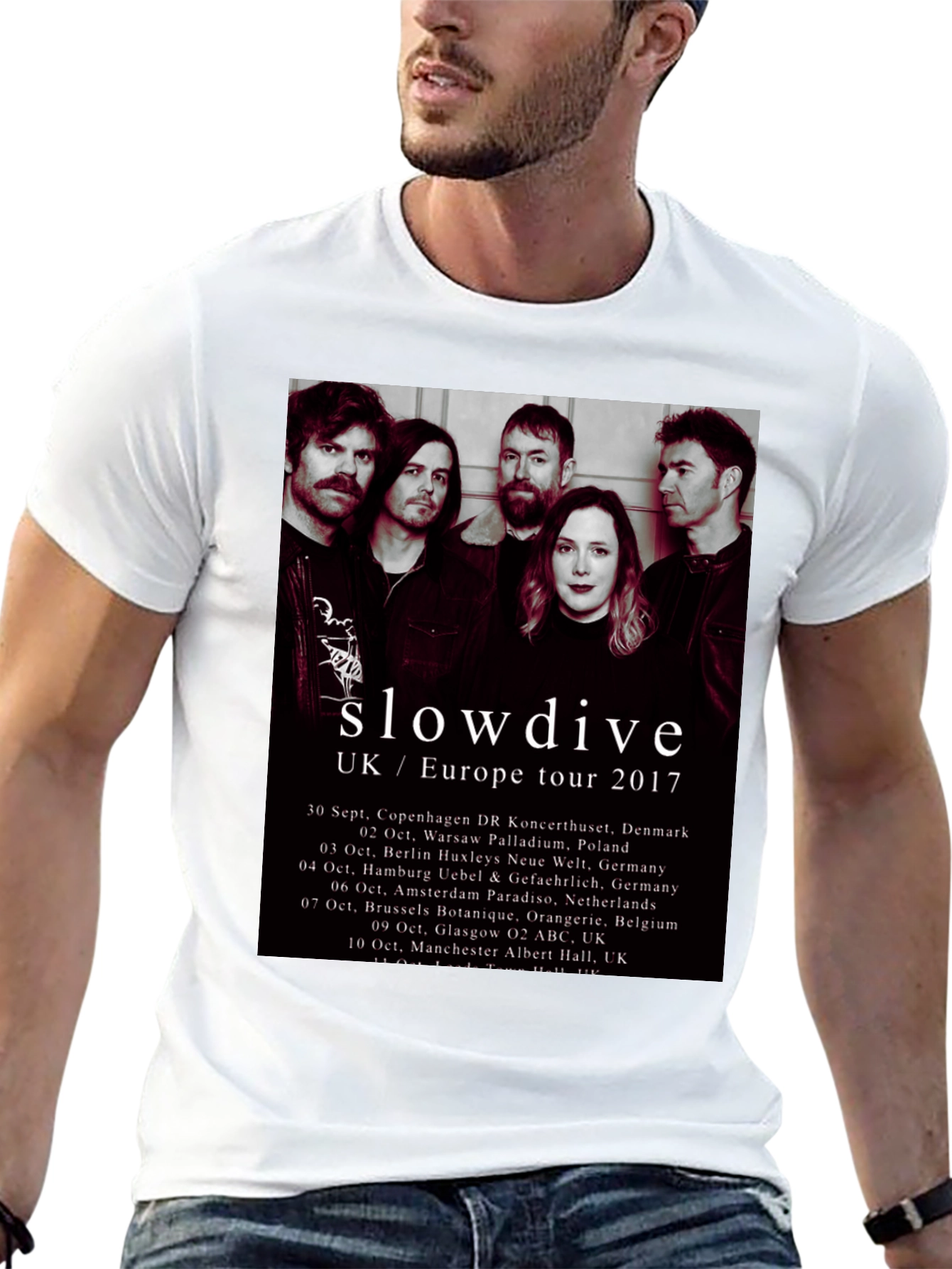 Slowdive UK/Europe Tour 2017 Black T-Shirt
