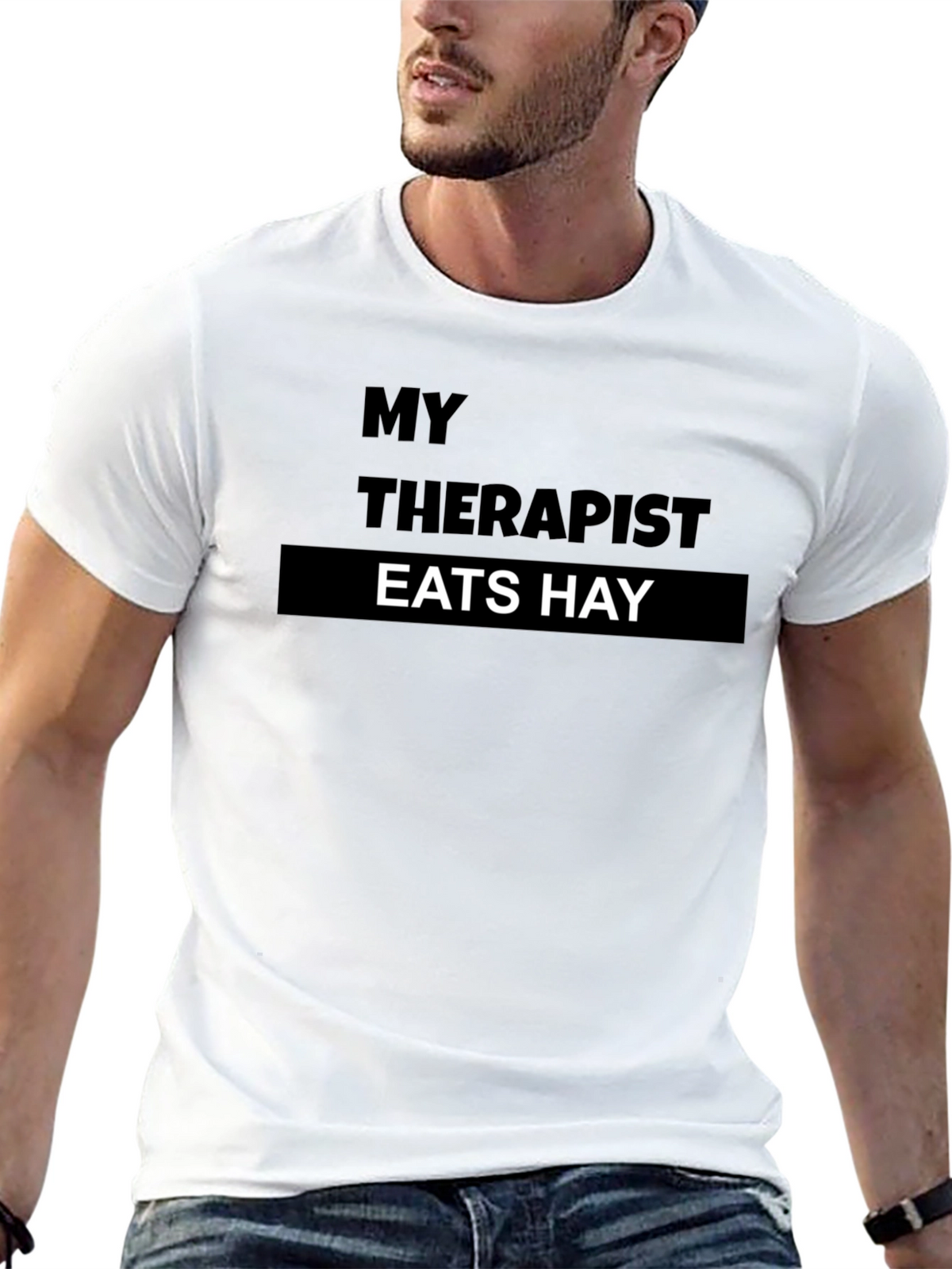 My Therapist Eats Hay T-Shirt: Funny Animal Lover Tee