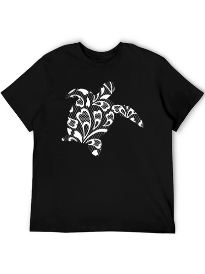 Sea Turtle Lace Print T-Shirt