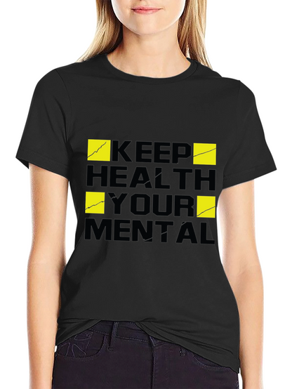 Keep Your Mental Health T-Shirt - Black Graphic Tee