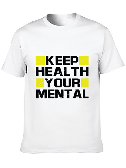 Keep Your Mental Health T-Shirt - Black Graphic Tee