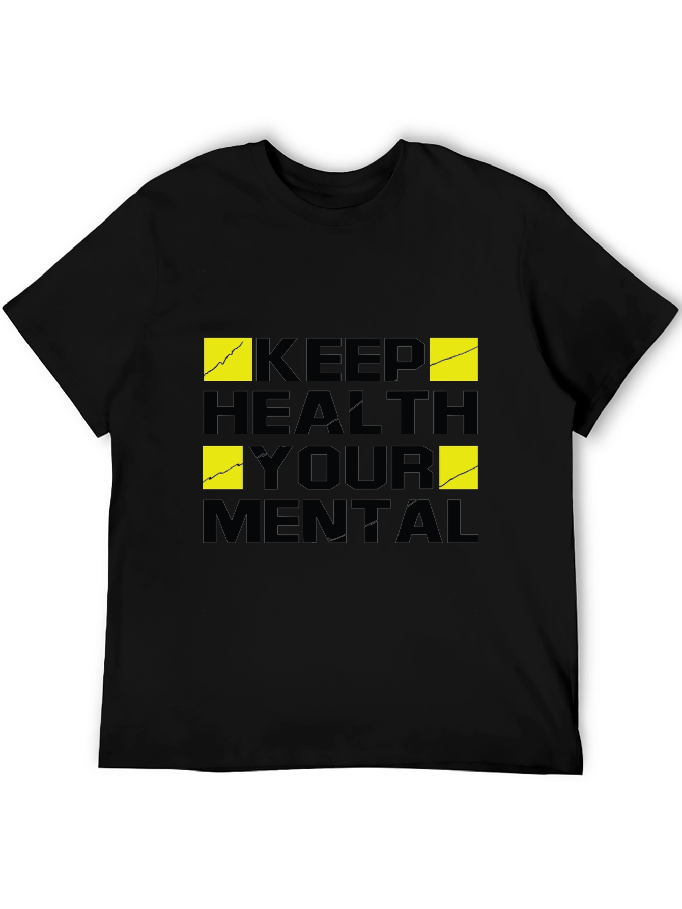 Keep Your Mental Health T-Shirt - Black Graphic Tee
