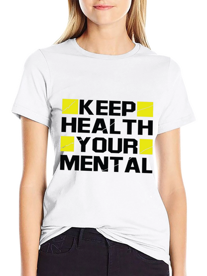 Keep Your Mental Health T-Shirt - Black Graphic Tee