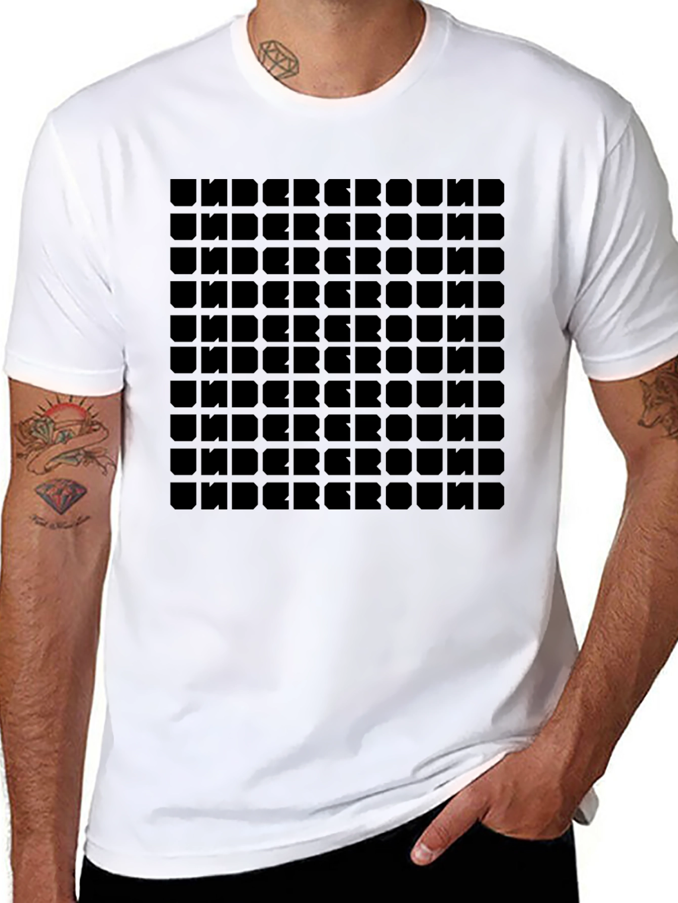 Underground Grid Graphic T-Shirt - Soft Cotton Blend
