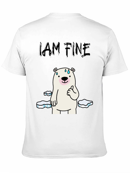 I Am Fine Polar Bear Graphic T-Shirt