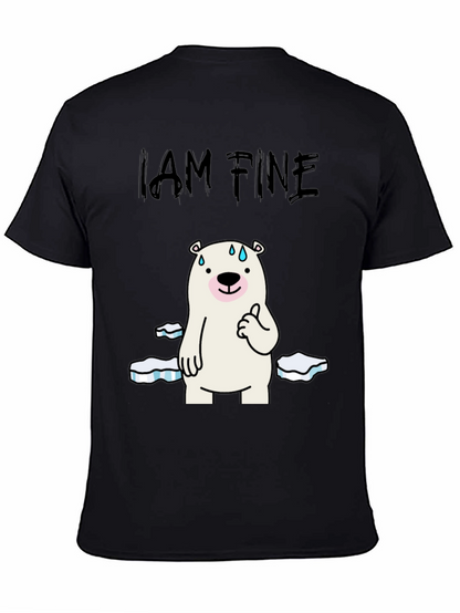 I Am Fine Polar Bear Graphic T-Shirt