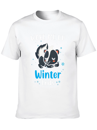 Wake Me Up When Winter Ends Skunk T-Shirt