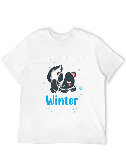Wake Me Up When Winter Ends Skunk T-Shirt