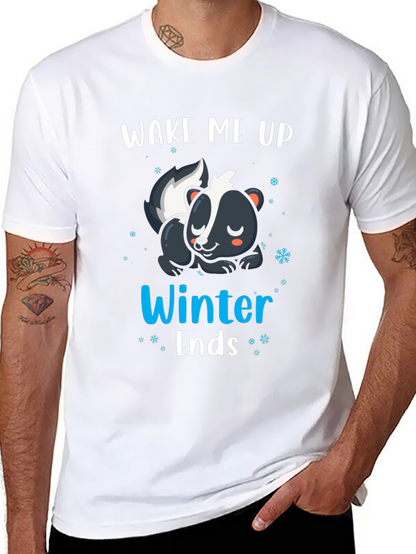 Wake Me Up When Winter Ends Skunk T-Shirt
