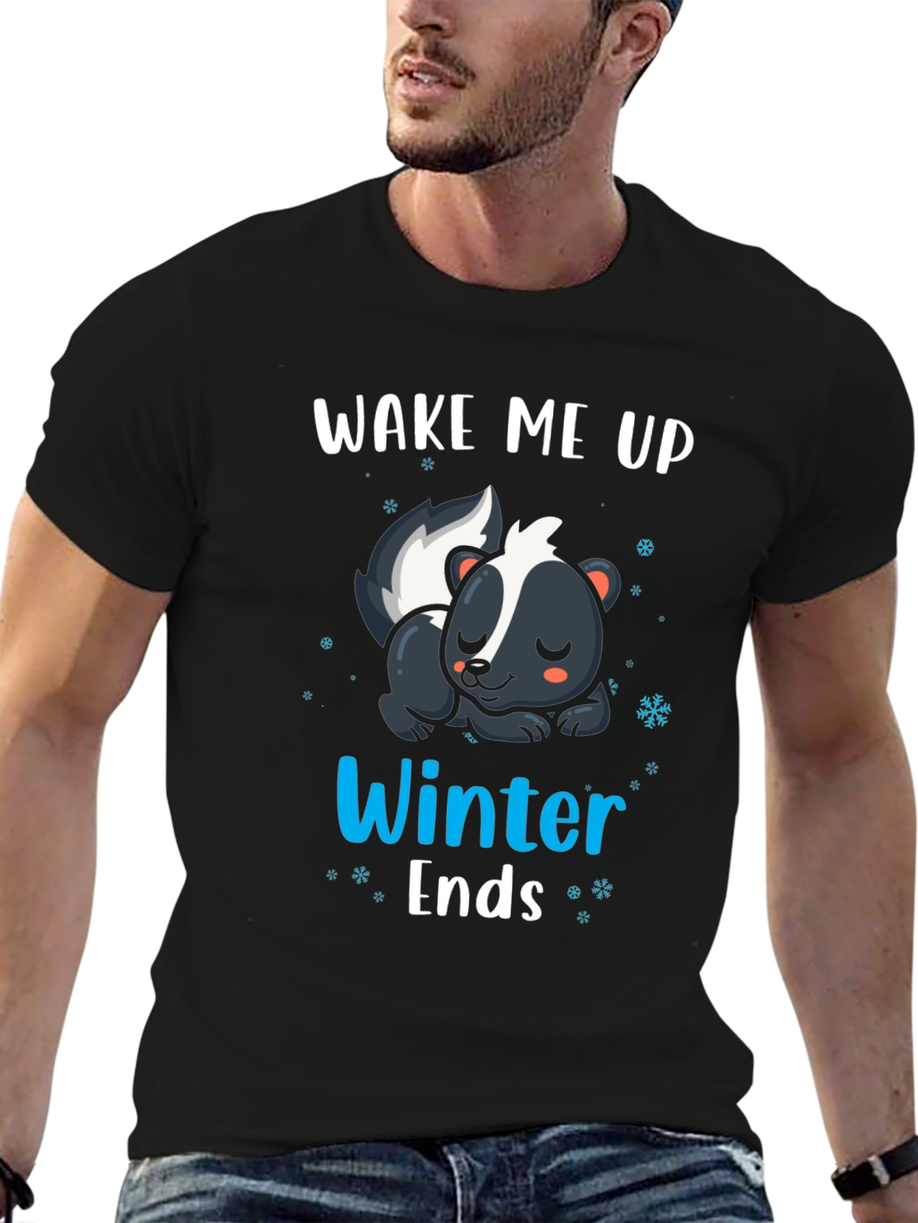 Wake Me Up When Winter Ends Skunk T-Shirt