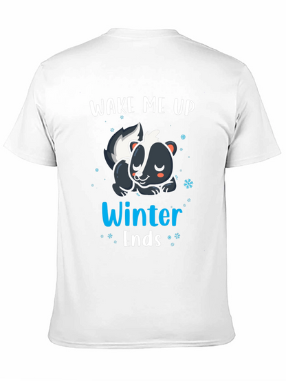 Wake Me Up When Winter Ends Skunk T-Shirt