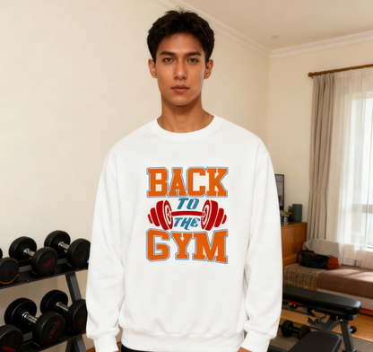 Vibrant Fitness Dumbbell Design Crewneck Top