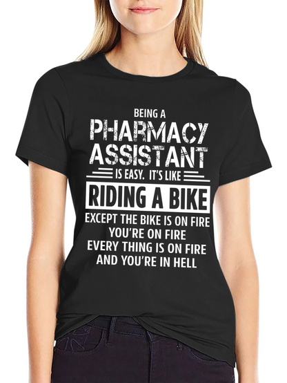 Pharmacy Assistant Riding a Bike T-Shirt