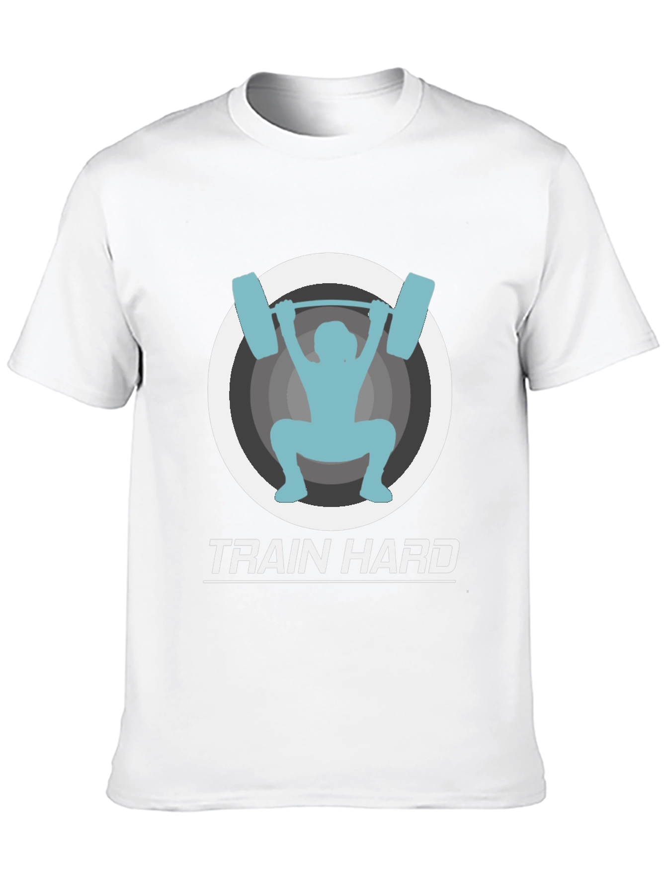 Train Hard Black Graphic Tee - Fitness Apparel