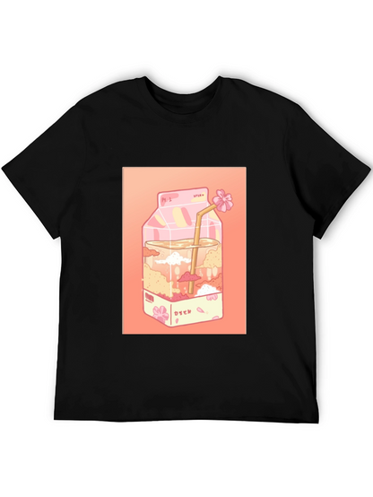 Kawaii Milk Carton Graphic Tee - Anime Aesthetic