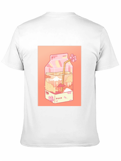 Kawaii Milk Carton Graphic Tee - Anime Aesthetic