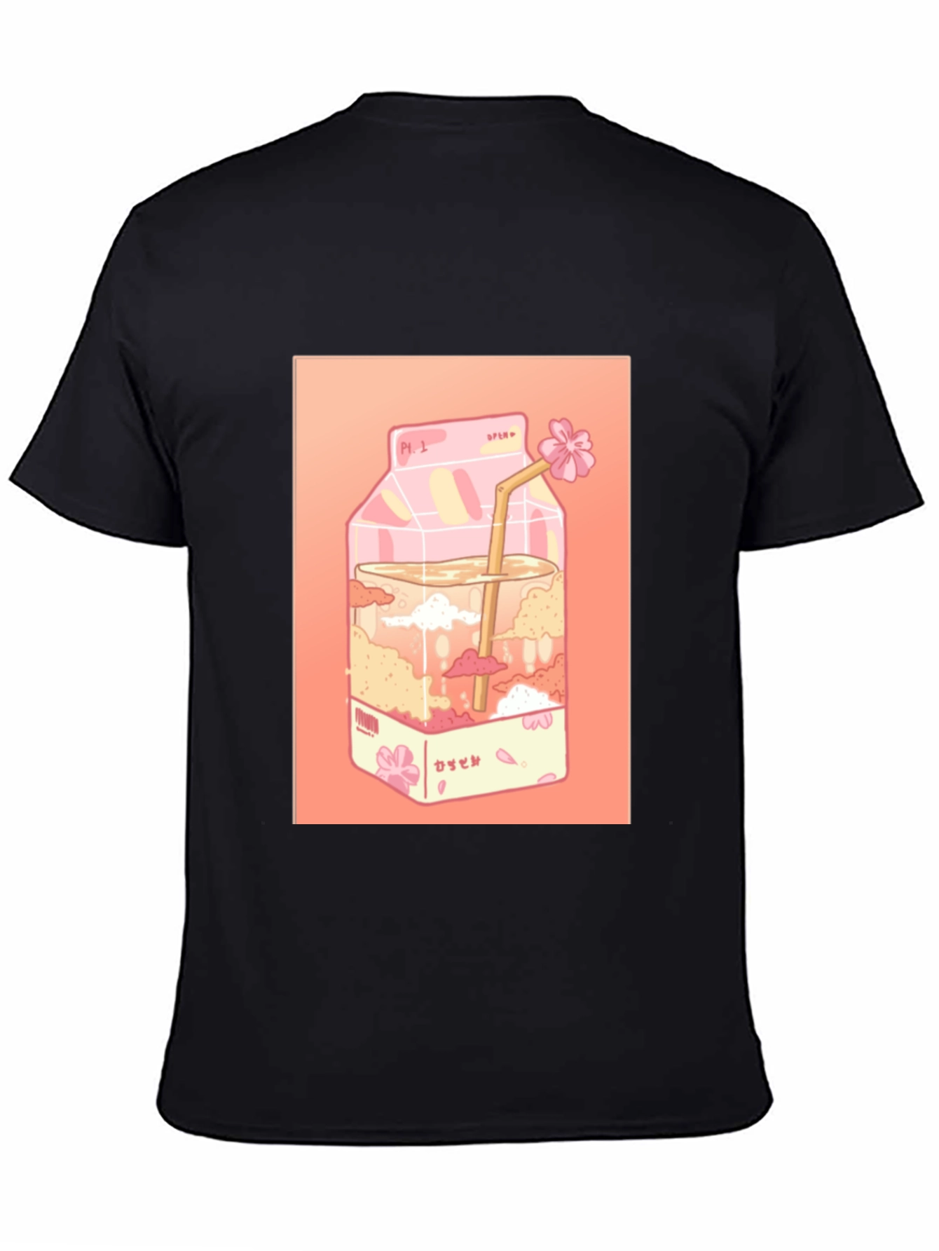 Kawaii Milk Carton Graphic Tee - Anime Aesthetic