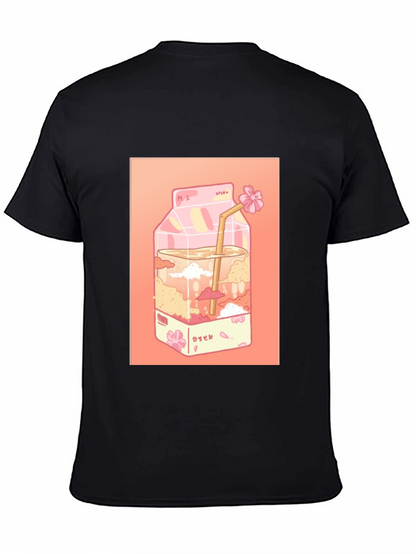 Kawaii Milk Carton Graphic Tee - Anime Aesthetic