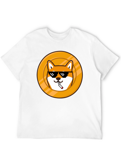 Doge Coin Pixel Art Black T-Shirt
