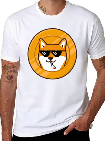 Doge Coin Pixel Art Black T-Shirt