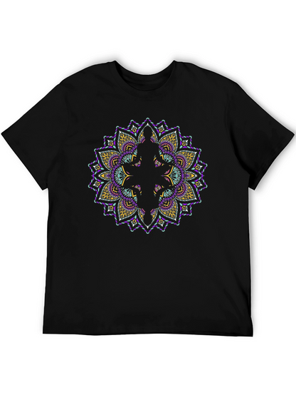 Mandala Graphic Print T-Shirt - Casual Tee