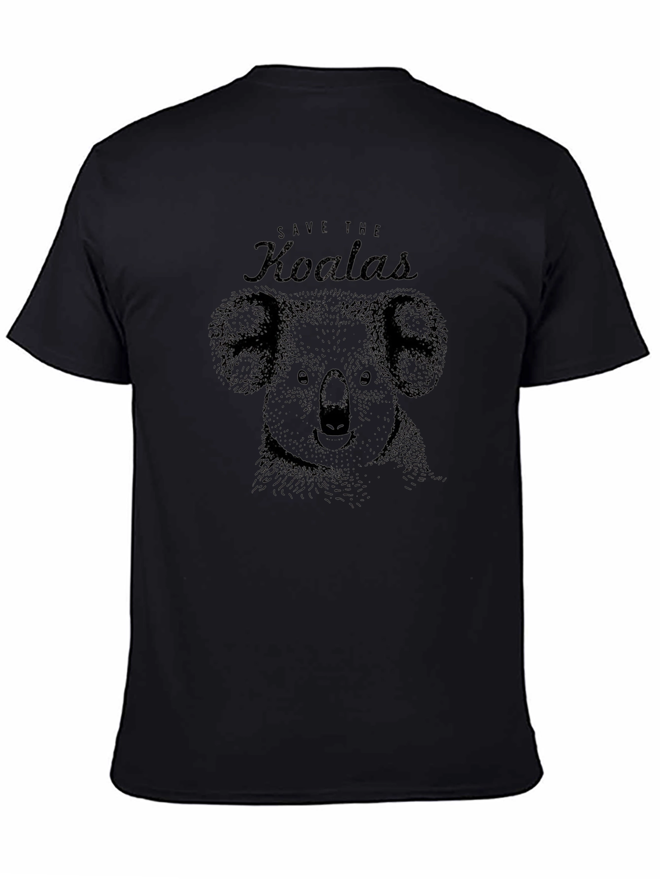 Save The Koalas Black Graphic Tee