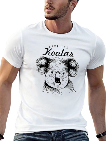 Save The Koalas Black Graphic Tee