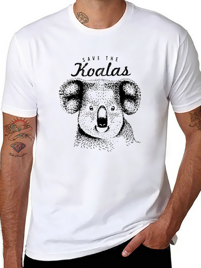 Save The Koalas Black Graphic Tee