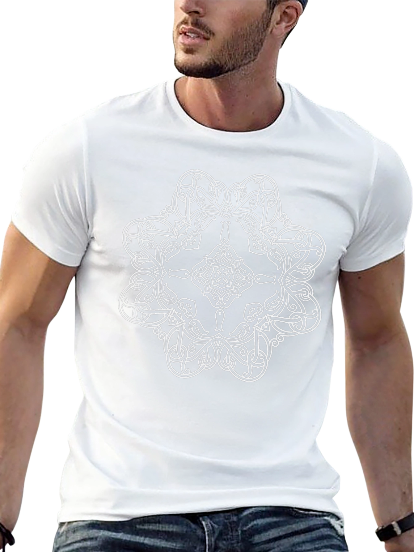 Celtic Knot Mandala Graphic Tee - Black