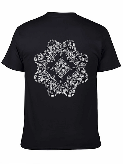 Celtic Knot Mandala Graphic Tee - Black