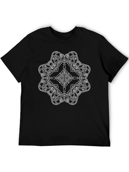Celtic Knot Mandala Graphic Tee - Black