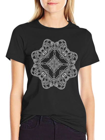 Celtic Knot Mandala Graphic Tee - Black