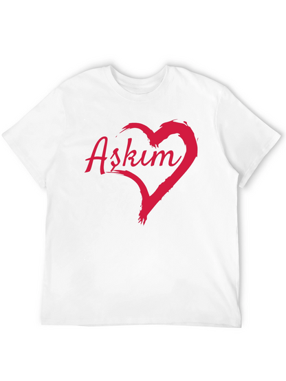 Askim Heart Graphic T-Shirt - Black
