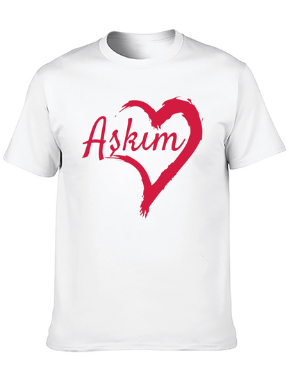 Askim Heart Graphic T-Shirt - Black