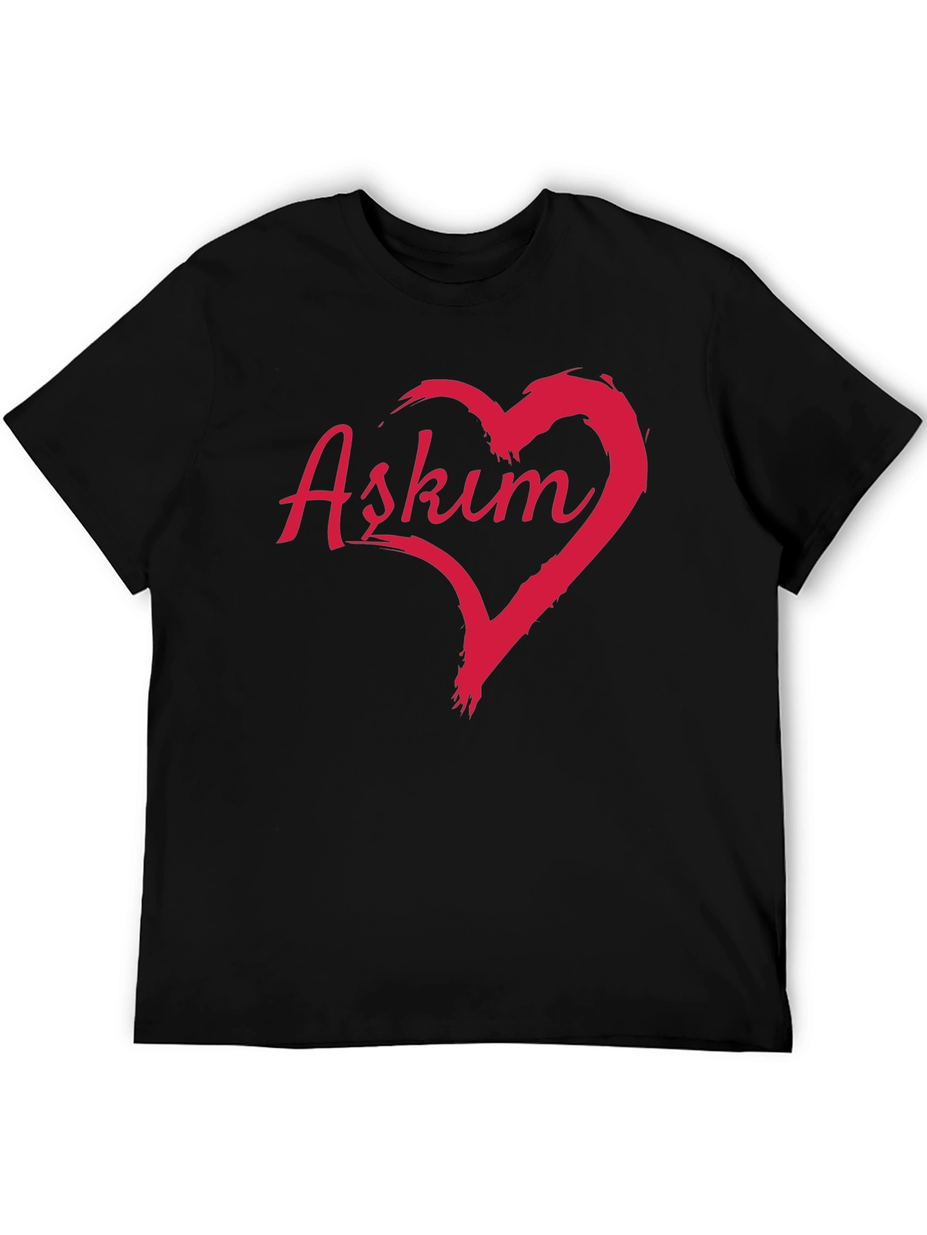 Askim Heart Graphic T-Shirt - Black