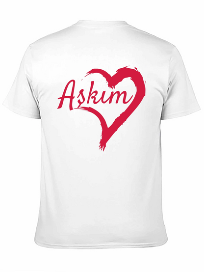 Askim Heart Graphic T-Shirt - Black