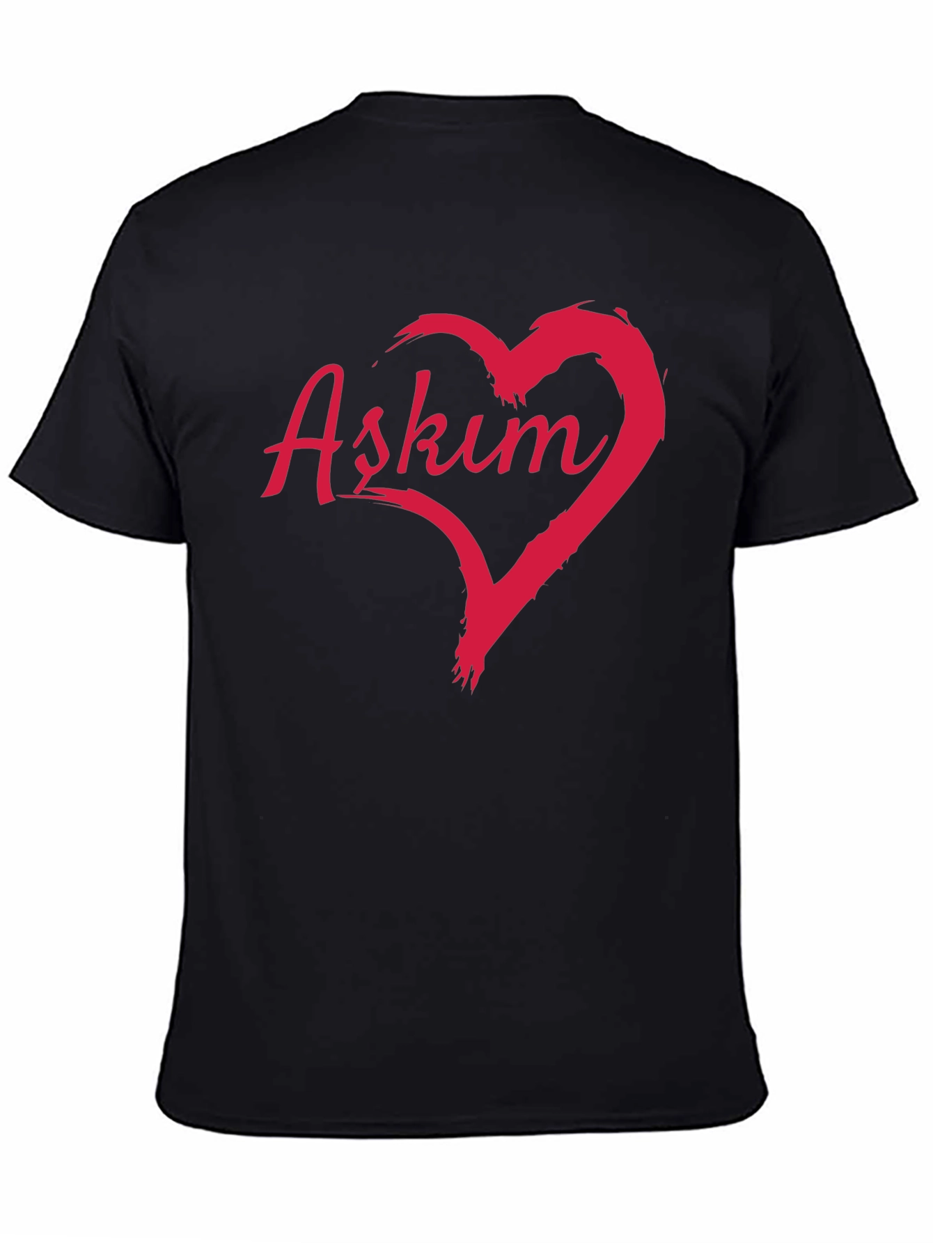 Askim Heart Graphic T-Shirt - Black