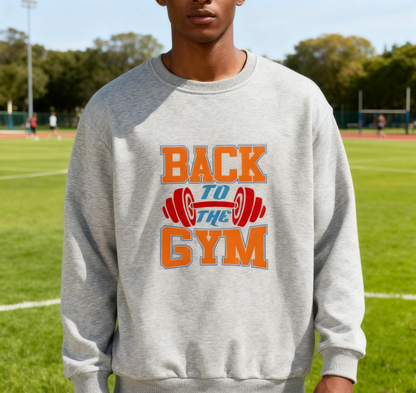 Vibrant Fitness Dumbbell Design Crewneck Top