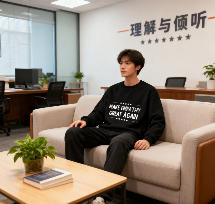 Unisex "Make Empathy Great Again" Empathy-Focused Graphic Sweatshirt