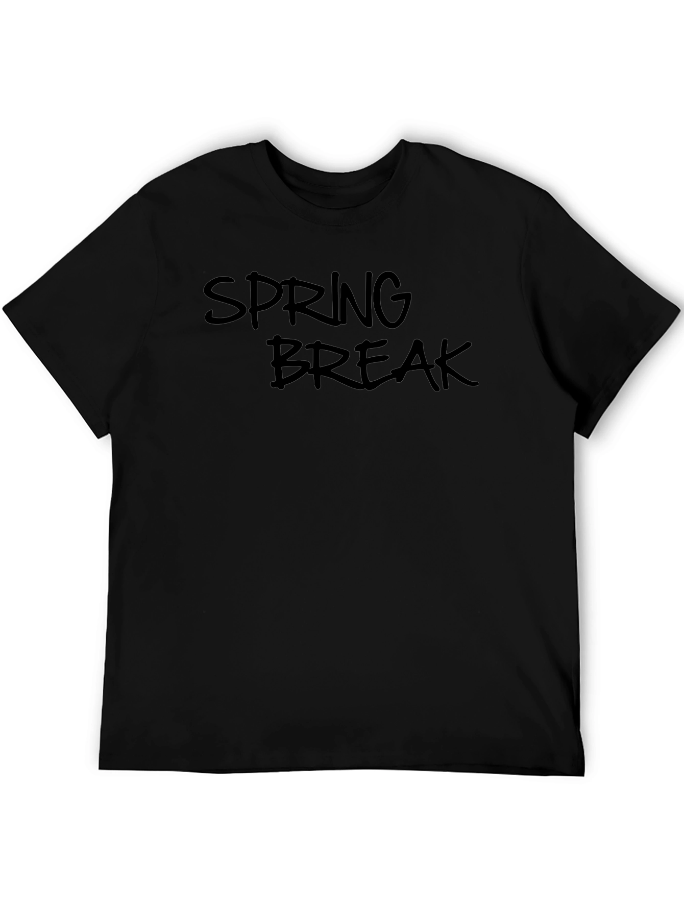 Spring Break Graphic Black T-Shirt