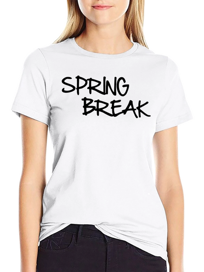 Spring Break Graphic Black T-Shirt