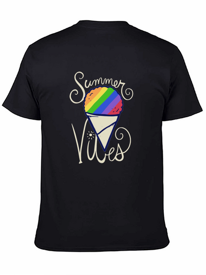 Summer Vibes Rainbow Snow Cone Graphic Tee