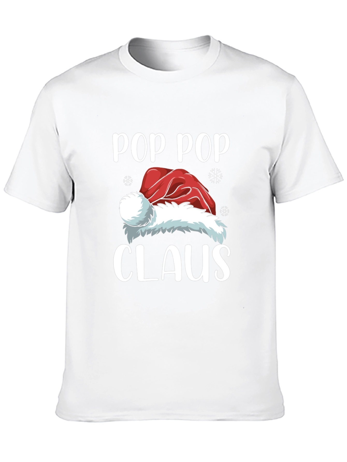 Pop Pop Claus Santa Hat Christmas T-Shirt
