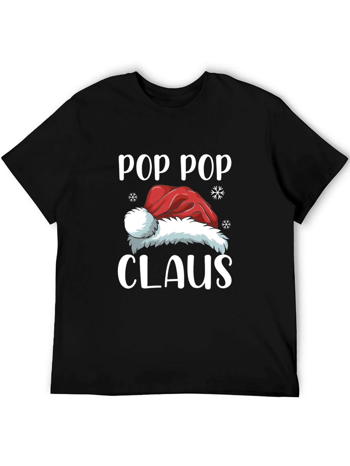 Pop Pop Claus Santa Hat Christmas T-Shirt