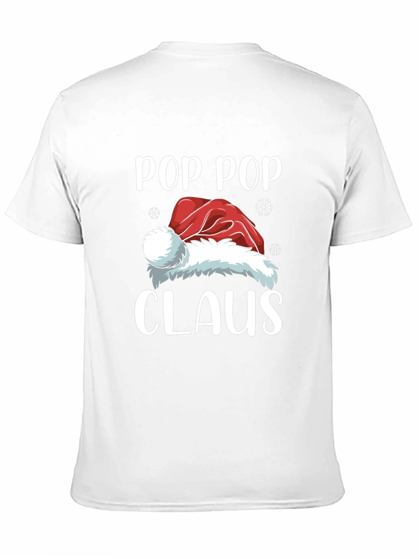 Pop Pop Claus Santa Hat Christmas T-Shirt