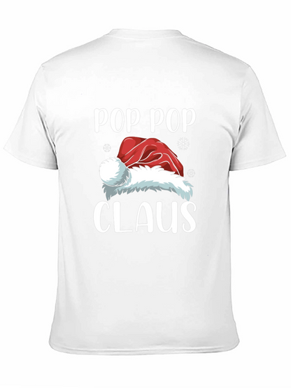 Pop Pop Claus Santa Hat Christmas T-Shirt