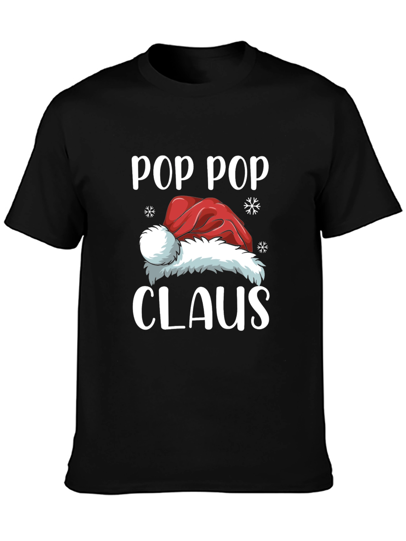 Pop Pop Claus Santa Hat Christmas T-Shirt