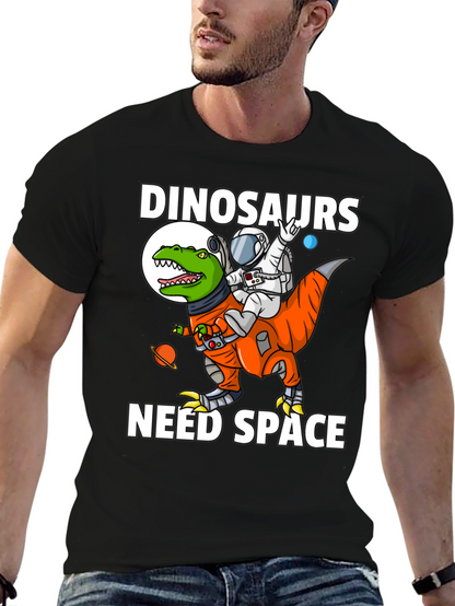 Dinosaurs Need Space T-Shirt Astronaut Riding Dino