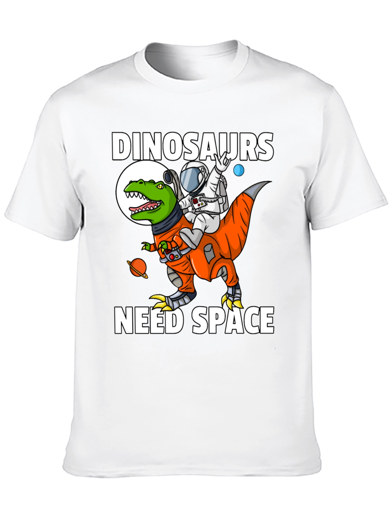Dinosaurs Need Space T-Shirt Astronaut Riding Dino
